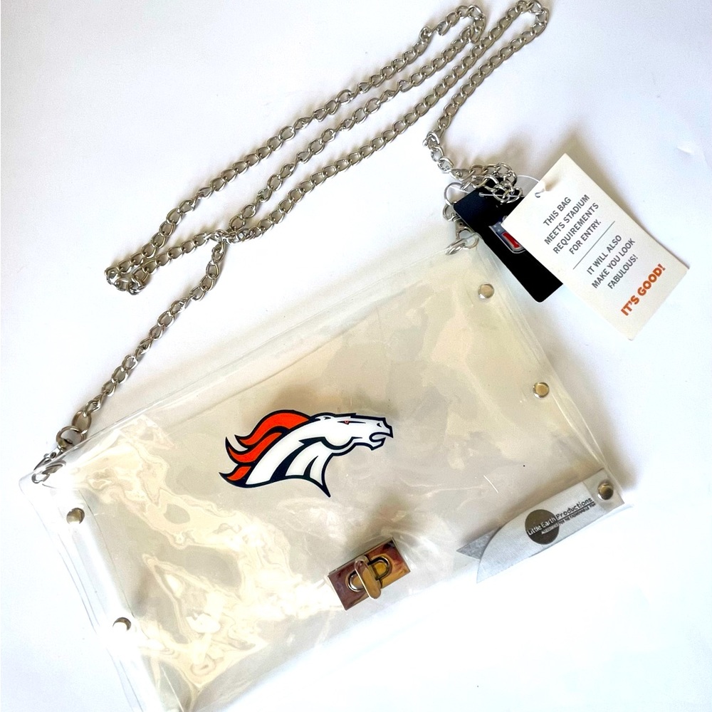 Denver Broncos Clear Envelope Purse - NWT